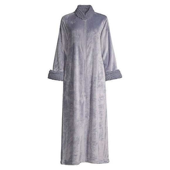 Natori Other - Natori Purple Plush Sherpa Zip Caftan Lounger Robe Women's XS